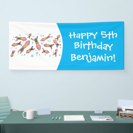 Cula funny pink squid cartoon pattern spandoek (Beurs)