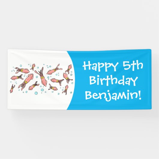 Cula funny pink squid cartoon pattern spandoek (Horizontaal)