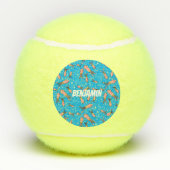 Cula funny pink squid cartoon pattern tennisballen (Achterkant)