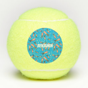 Cula funny pink squid cartoon pattern tennisballen