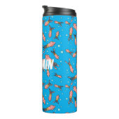 Cula funny pink squid cartoon pattern thermosbeker (Geroteerd rechts)