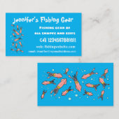 Cula funny pink squid cartoon pattern visitekaartje (Voorkant / Achterkant)