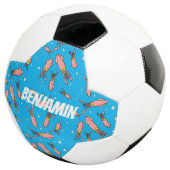 Cula funny pink squid cartoon pattern voetbal (Drie kwart)