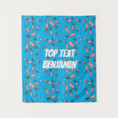 Cula funny pink squid cartoon pattern wandkleed (Voorkant)