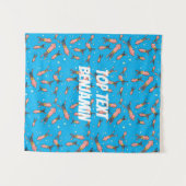 Cula funny pink squid cartoon pattern wandkleed (Voorkant (horizontaal))