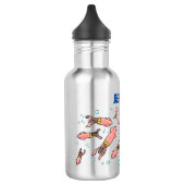 Cula funny pink squid cartoon pattern waterfles  (Links)