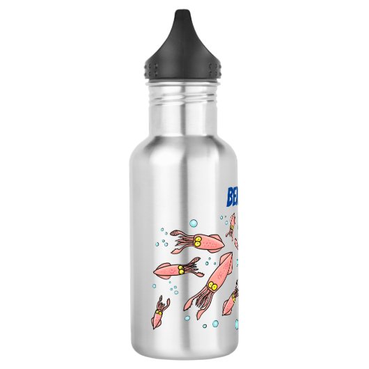 Cula funny pink squid cartoon pattern waterfles (Links)