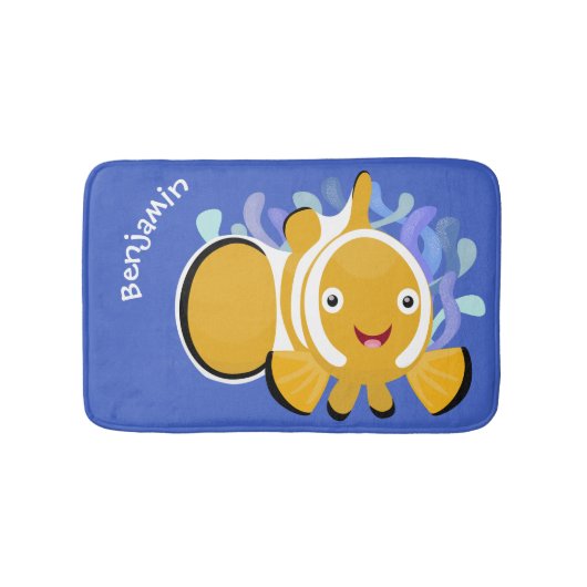 Cula happy clownfish anenome cartoon badmat (Voorkant)