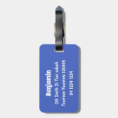 Cula happy clownfish anenome cartoon bagagelabel (Achterkant verticaal)