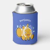 Cula happy clownfish anenome cartoon blikjeskoeler (Blikje Achterkant)