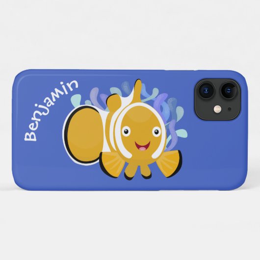 Cula happy clownfish anenome cartoon Case-Mate iPhone case (Achterkant (horizontaal))