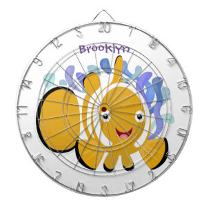 Cula happy clownfish anenome cartoon dartbord