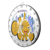 Cula happy clownfish anenome cartoon dartbord (Voorkant Rechts)