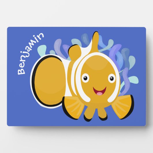 Cula happy clownfish anenome cartoon fotoplaat (voorkant)
