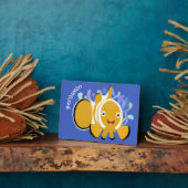 Cula happy clownfish anenome cartoon fotoplaat (Zijkant)