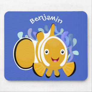 Cula happy clownfish anenome cartoon muismat
