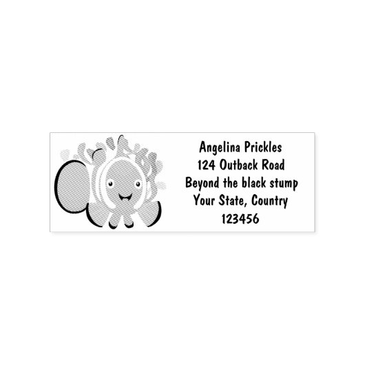 Cula happy clownfish anenome cartoon rubberstempel (Afrduk)