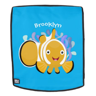Cula happy clownfish anenome cartoon rugtassen
