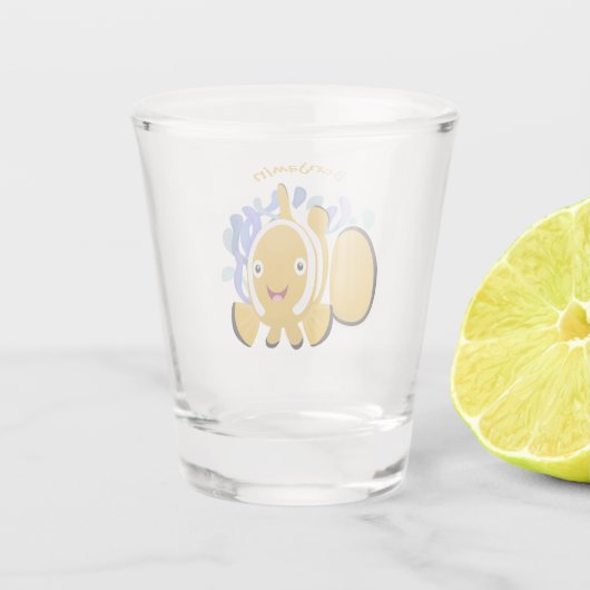 Cula happy clownfish anenome cartoon shot glas (Achterkant)