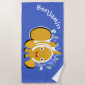 Cula happy clownfish anenome cartoon strandlaken (Voorkant)