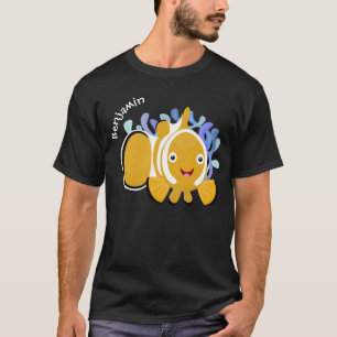 Cula happy clownfish anenome cartoon t-shirt