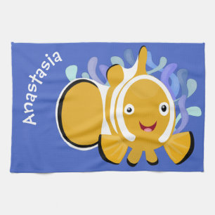 Cula happy clownfish anenome cartoon theedoek