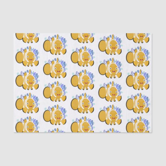 Cula happy clownfish anenome cartoon tissuepapier (Voorkant)