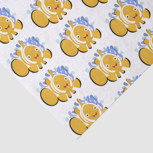Cula happy clownfish anenome cartoon tissuepapier (Detail)