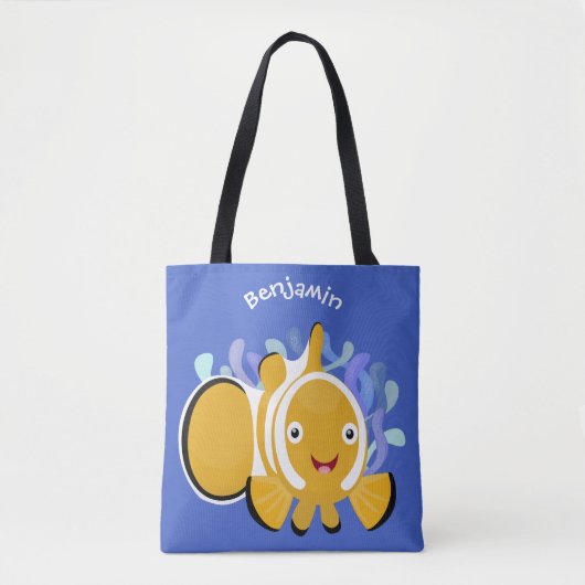 Cula happy clownfish anenome cartoon tote bag (Voorkant)