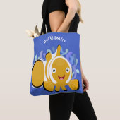 Cula happy clownfish anenome cartoon tote bag (Dichtbij)