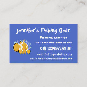 Cula happy clownfish anenome cartoon visitekaartje