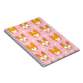Cula happy corgi dog seamless pattern notitieboek (Rechterzijde)