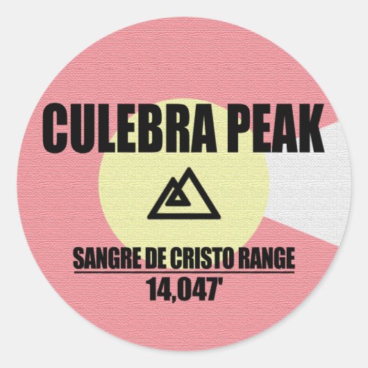 Culebra Peak Ronde Sticker (Voorkant)