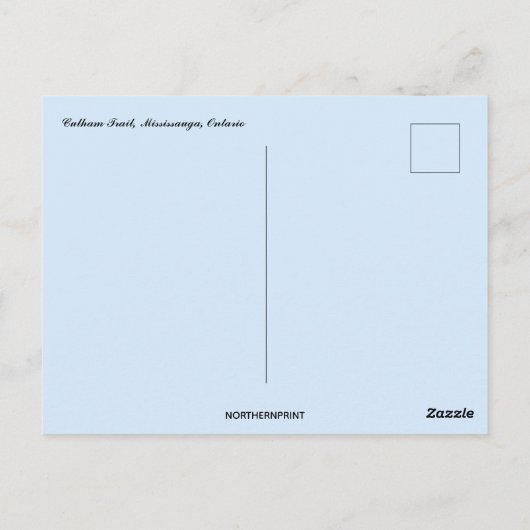 Culham Trail Mississauga Ontario Briefkaart (Achterkant)