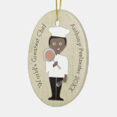 Culinair afstudeerder Afrikaanse kerstsieraad Keramisch Ornament (Links)