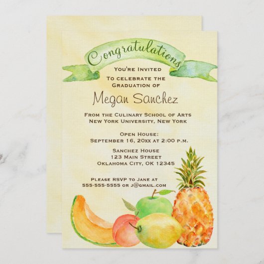 Culinair Afstuderen Kaart (Voorkant / Achterkant)