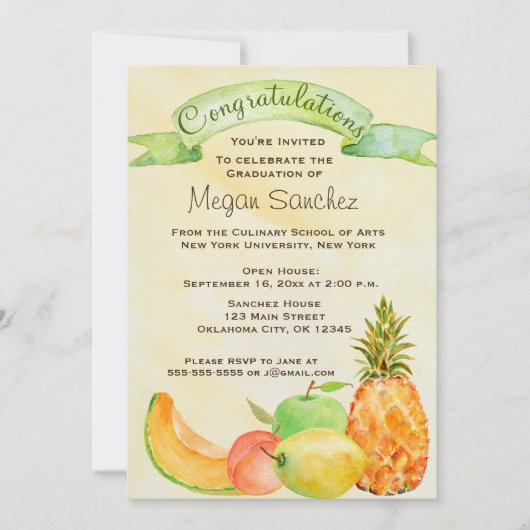 Culinair Afstuderen Kaart (Voorkant)