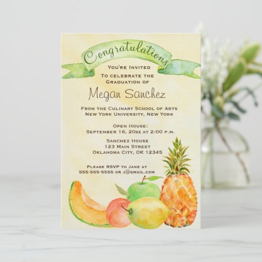 Culinair Afstuderen Kaart (Staand voorkant)