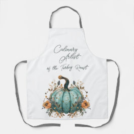 Culinair Artiest van de Turkije Gebraden Blauwe Po Schort