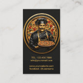 Culinair Artistry: Pizza Chef capunk 2980 Visitekaartje (Achterkant)