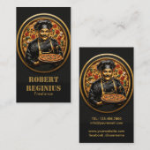 Culinair Artistry: Pizza Chef capunk 2980 Visitekaartje (Voorkant / Achterkant)