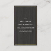 Culinair bestek | Zwarte textuur Visitekaartje (Achterkant)