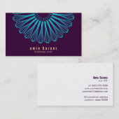 Culinair Chef Blue Whisk Logo Paars Visitekaartje (Voorkant / Achterkant)