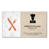 Culinair Chef | Eigenaar Restaurant | Leder Magnetisch Visitekaartje (Voorkant)