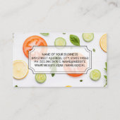 Culinair Chef | Groente ingrediënten  Visitekaartje (Achterkant)