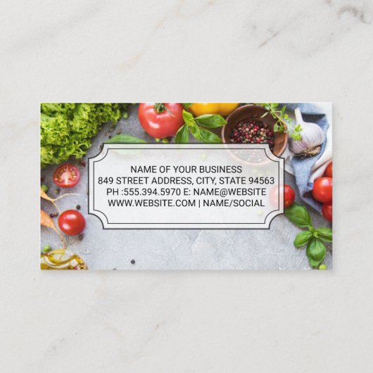 Culinair Chef | Groenten Kruiden Visitekaartje