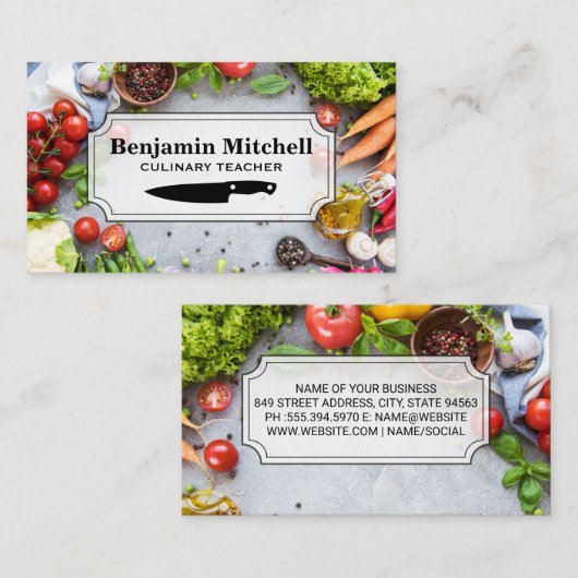 Culinair Chef | Groenten Kruiden Visitekaartje (Voorkant / Achterkant)