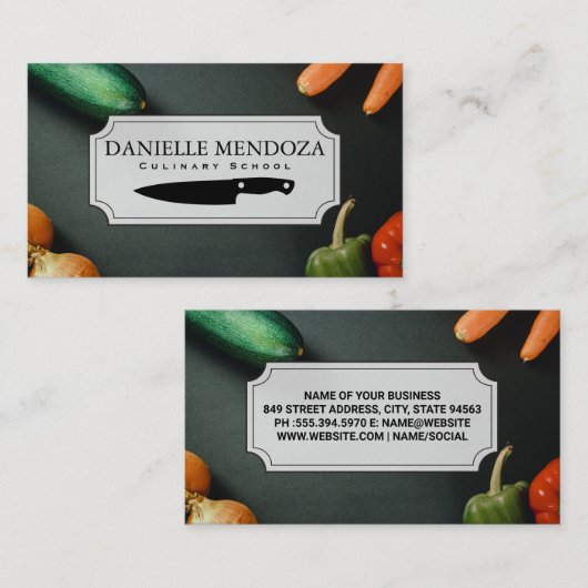 Culinair Chef | Groenten op Tafel Visitekaartje (Voorkant / Achterkant)