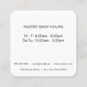 culinair | Chef Hat Vierkante Visitekaartje (Achterkant)