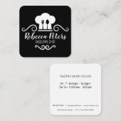 culinair | Chef Hat Vierkante Visitekaartje (Voorkant / Achterkant)